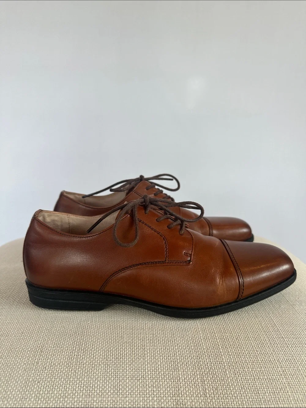 Florsheim Boys' Reveal Cap Toe Leather Oxford Shoes 5.5M